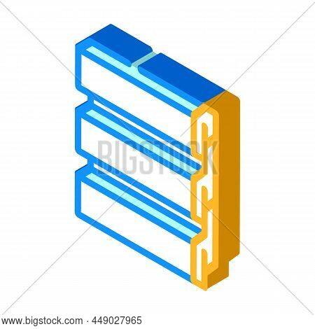 Siding Building Material Isometric Icon Vector. Siding Building Material Sign. Isolated Symbol Illus