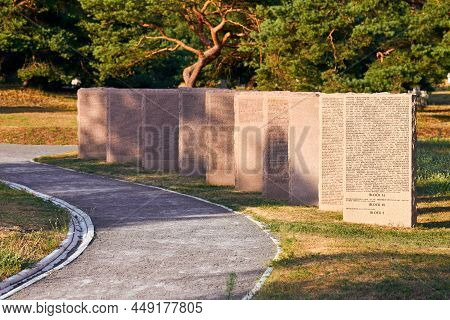 Baltiysk, Russia - 07.30.2021 - Memorials With Names Of Fallen Soldiers During Eastern Front World W