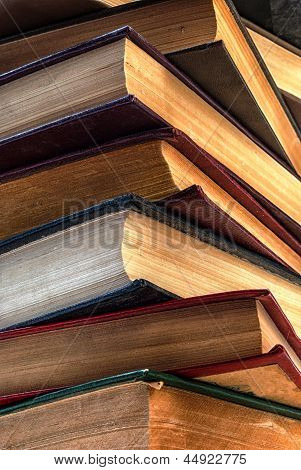 Stack of Old Books isolated on white