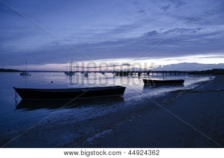 Sunset Hamworthy laituri
