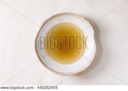 Clear Homemade Chicken Or Duck Broth Bouillon