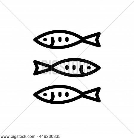 Simple Fish Line Icon