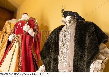 Traditional Costumes Of The Castilian Nobility Of The Early Sixteenth Century, Spain