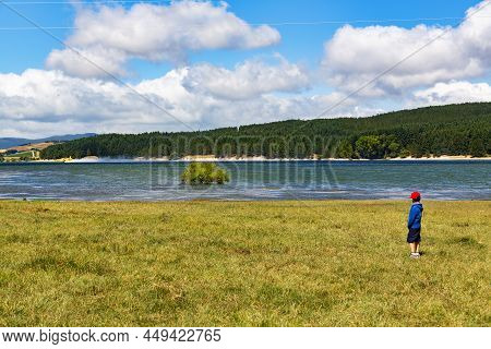 Cecita Lake. The Sila National Park Located In Camigliatello Silano