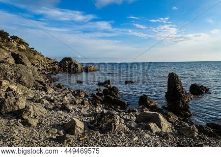 Veselovskaya Bay Is The Crimean Riviera Near Sudak. Crimea. Russia