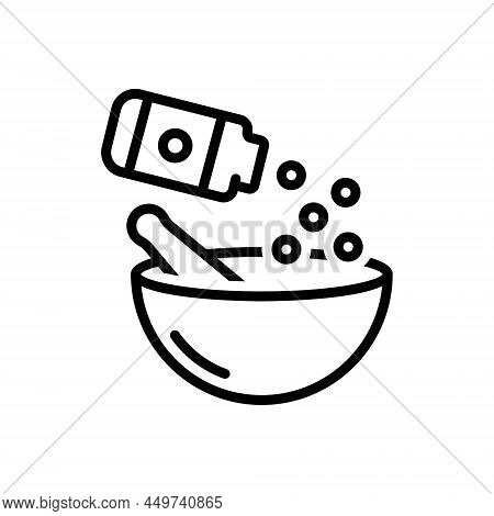Black Line Icon For Mixture Mix Blend Mixing Combination Amalgam Mingling