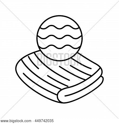 Velveteen Fabric Line Icon Vector. Velveteen Fabric Sign. Isolated Contour Symbol Black Illustration
