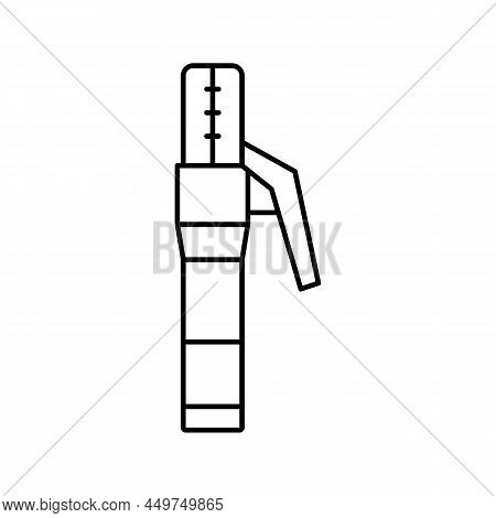Work Clamp Welding Machine Line Icon Vector. Work Clamp Welding Machine Sign. Isolated Contour Symbo