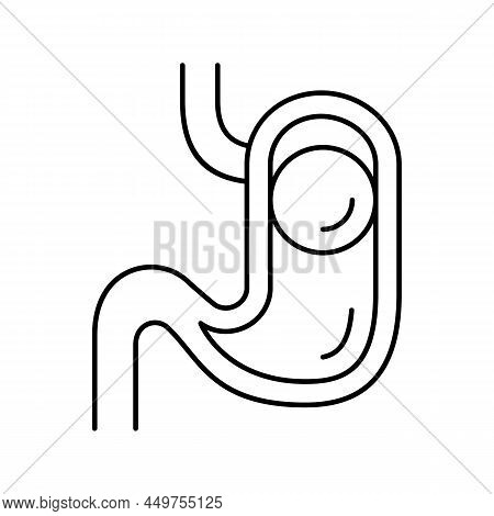 Bloating Bariatric Line Icon Vector. Bloating Bariatric Sign. Isolated Contour Symbol Black Illustra