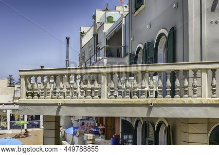 Punta Secca, Italy - August 13, 2021: Location Of The House Of Inspector Montalbano, Tv Series Based