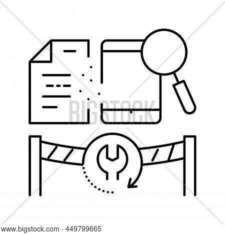 Computer Forensics Services Line Icon Vector. Computer Forensics Services Sign. Isolated Contour Sym
