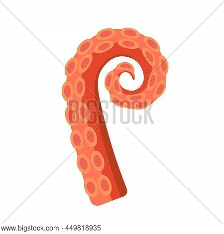 Octopus Tentacle Vector Giant Illustration Monster Sea Creature. Octopus Tentacle Squid Ocean Icon