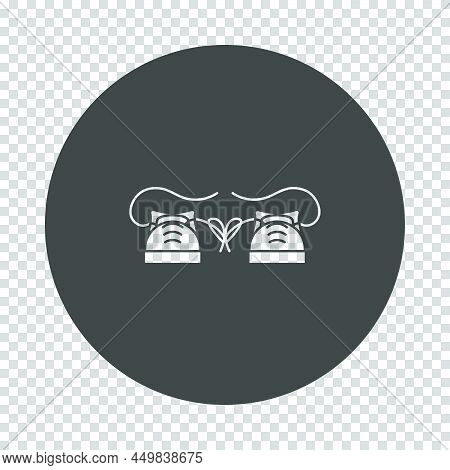 April Fool's Day Icon. Subtract Stencil Design On Tranparency Grid. Vector Illustration.