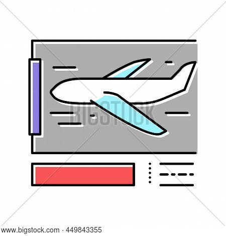 Airplane Crash Test Color Icon Vector. Airplane Crash Test Sign. Isolated Symbol Illustration