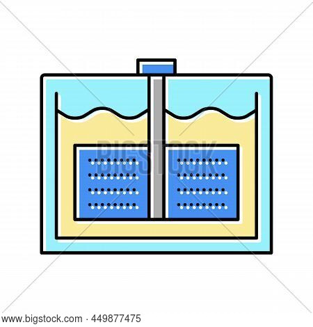 Mixer Plant Cheese Production Color Icon Vector. Mixer Plant Cheese Production Sign. Isolated Symbol