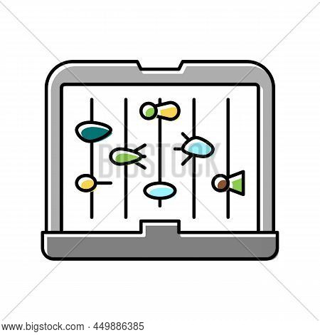 Fly Fishing Box Color Icon Vector. Fly Fishing Box Sign. Isolated Symbol Illustration