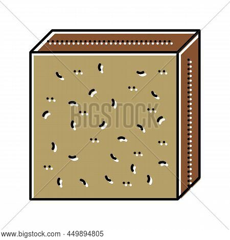 Fiber Board Color Icon Vector. Fiber Board Sign. Isolated Symbol Illustration