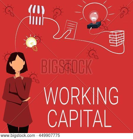Hand Writing Sign Working Capital. Internet Concept Money Available To A Company For Daytoday Operat