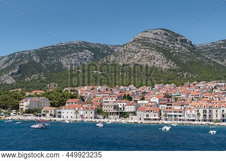 Bol, Croatia - August 05, 2021: The Town Of Bol On The Island Of Brac In Croatia During The Summer
