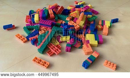 Children\'s Multi-colored Constructor For The Play And Relaxation Of A Small Child