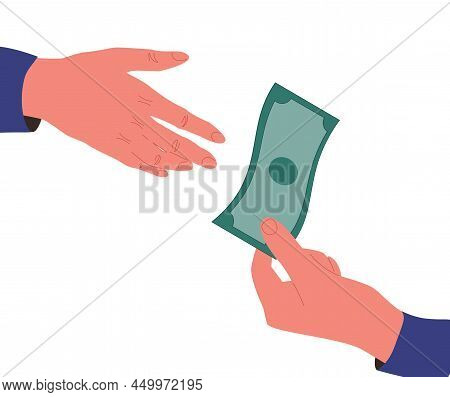Borrow Money From Friend, Debt And Loan, Incentive Or Bonus Payment, Credit Or Lending Concept.