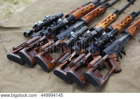 Details Modern Rifles. War, Army, Police, Weapon