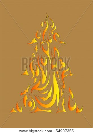 Burned New Year's Tree