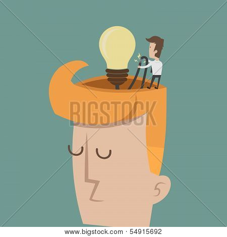 Businessman spark idea