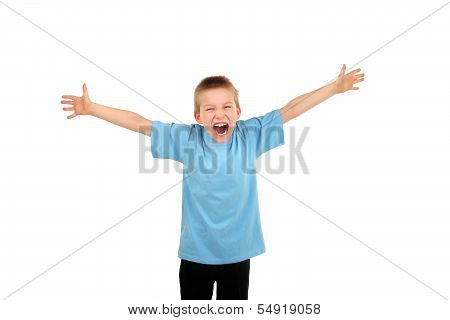 Boy Spread Hands