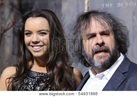 LOS ANGELES - DEC 2: Katie Jackson, Peter Jackson at the premiere of Warner Bros' 'The Hobbit: The Desolation of Smaug' at the Dolby Theater on December 2, 2013 in Los Angeles, CA