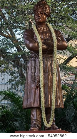 Close-up Of Swami Vivekananda Statue In Bangalore.
