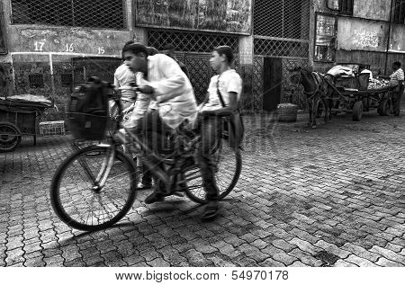 Students On Bike