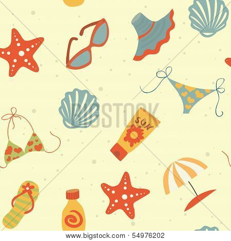 Summer Beach Seamless pattern