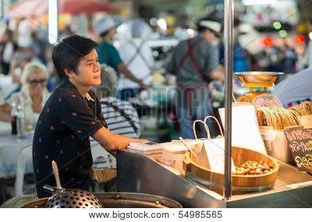 Street food at the night market in Hua Hin