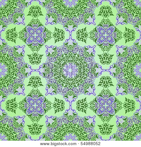 Seamless pattern in mosaic ethnic style.