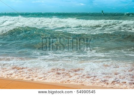 Clear Sea Resort Water With Waves Beautiful Natural Background Landscape