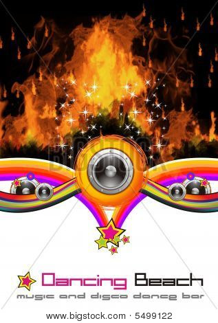 Abstraktní hudební leták pozadí