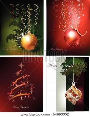 Christmas background with balls