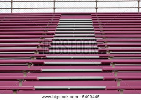 Pink Stands At Football Stadium