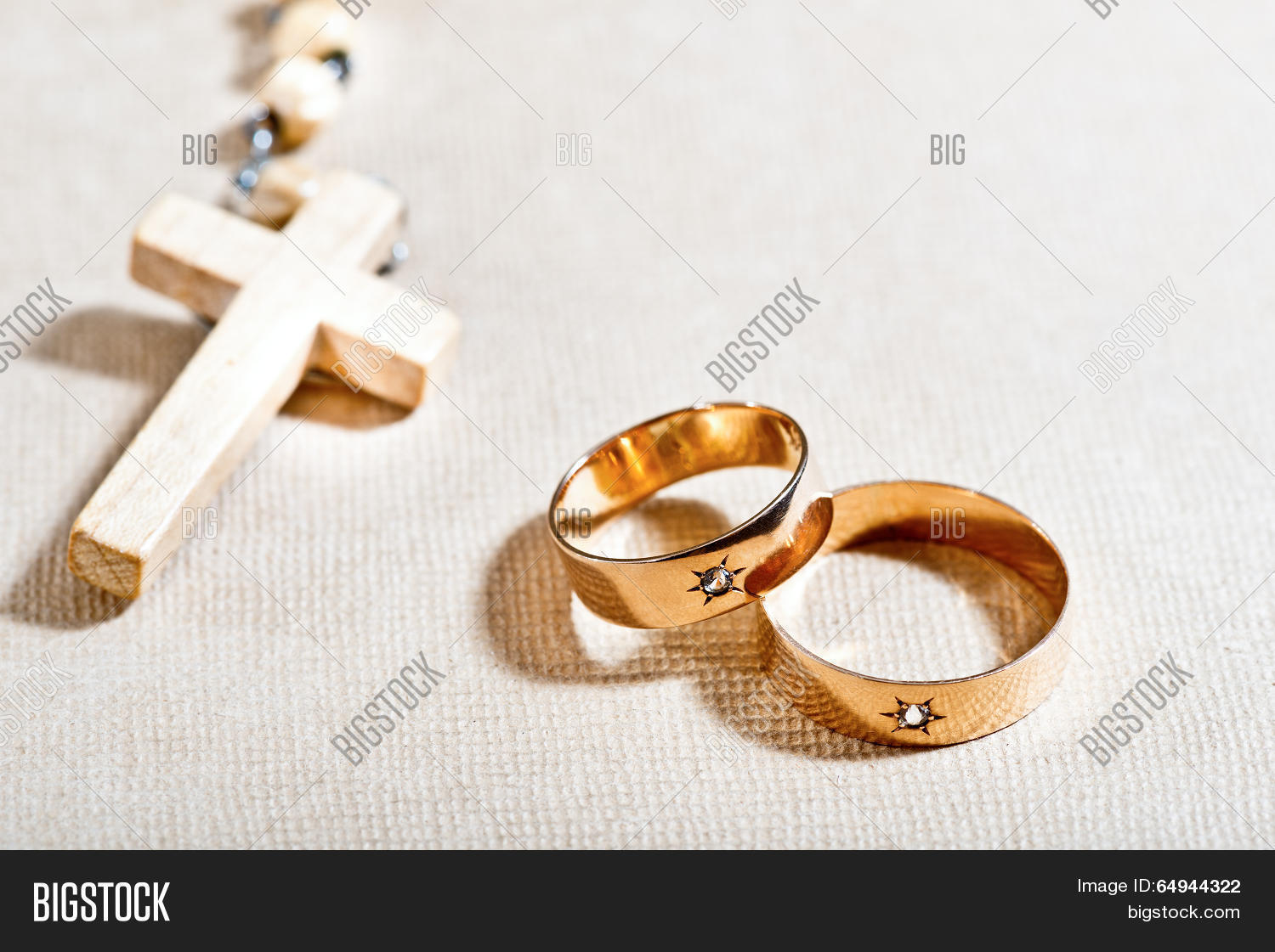 Wedding Rings Cross Image & Photo (Free Trial) | Bigstock