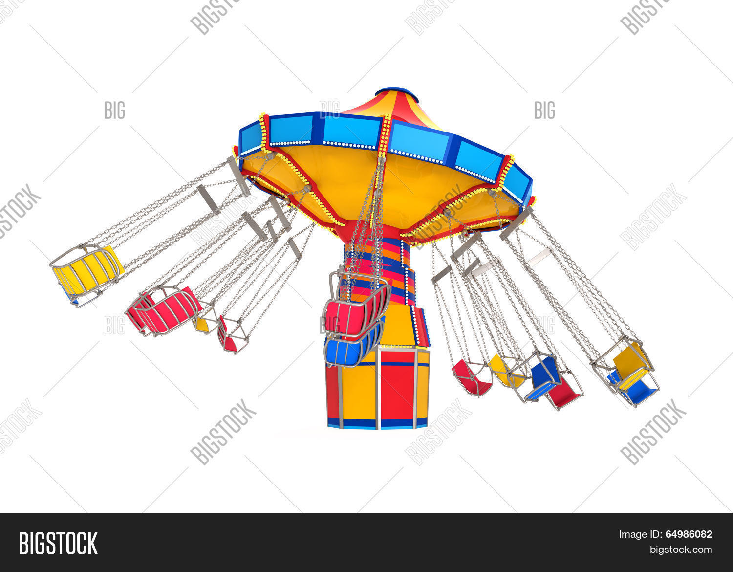 Swing Ride Flashcard Carnival Swing Ride Image & Photo (Free Trial) | Bigstock