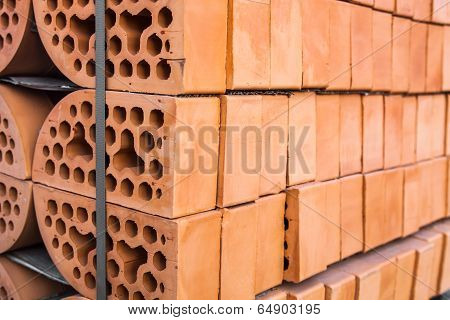 Stacks Of Silicate Bricks