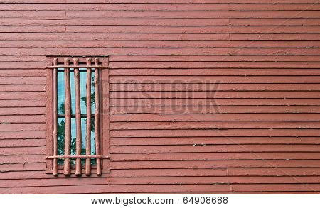 Building of wood with window