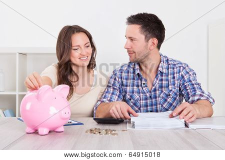 Couple Saving Money
