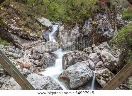 A small part of kanchenjunga Waterfall in Himalayas