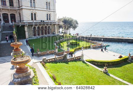 Park, Miramare Castle In Trieste