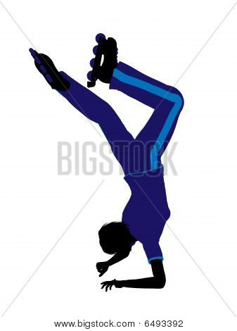 Silhueta feminina Roller Skater