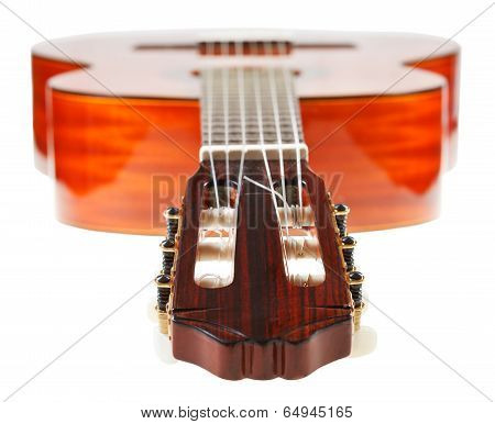 Headstock Of Classical Acoustic Guitar