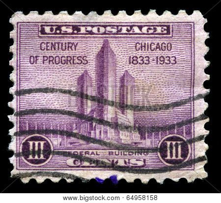 Chicago Century Of Progress Us Postage Stamp