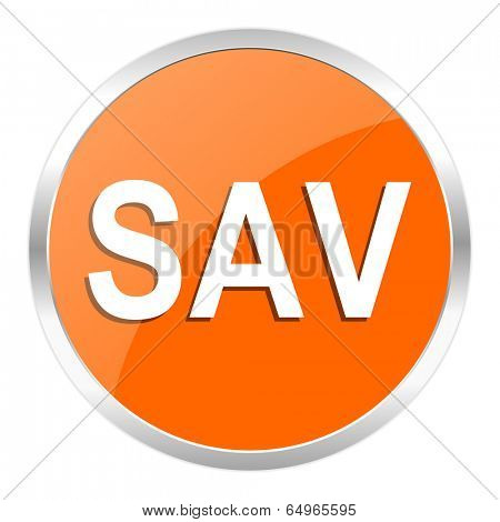 sav orange glossy icon